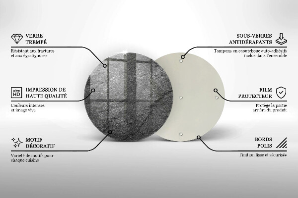 Skärbräda glas unik Sten textur