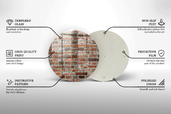 Skärbräda glas unik Gammal tegelvägg