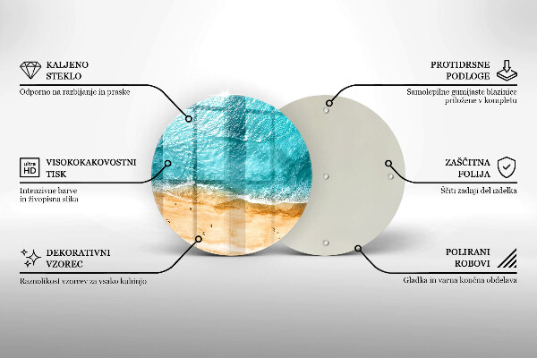 Skärbräda glas unik Strandstrand och hav