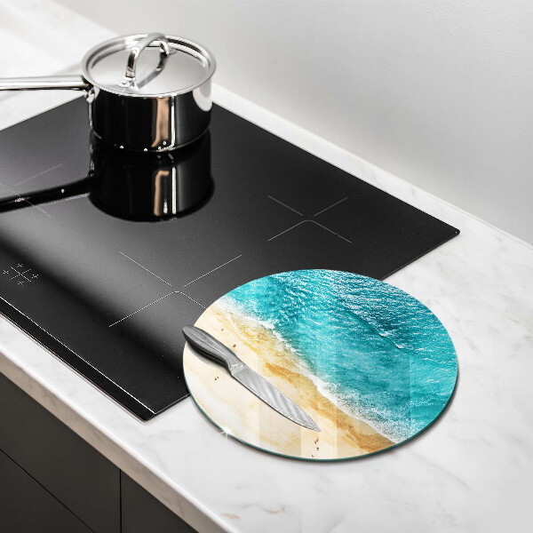 Skärbräda glas unik Strandstrand och hav