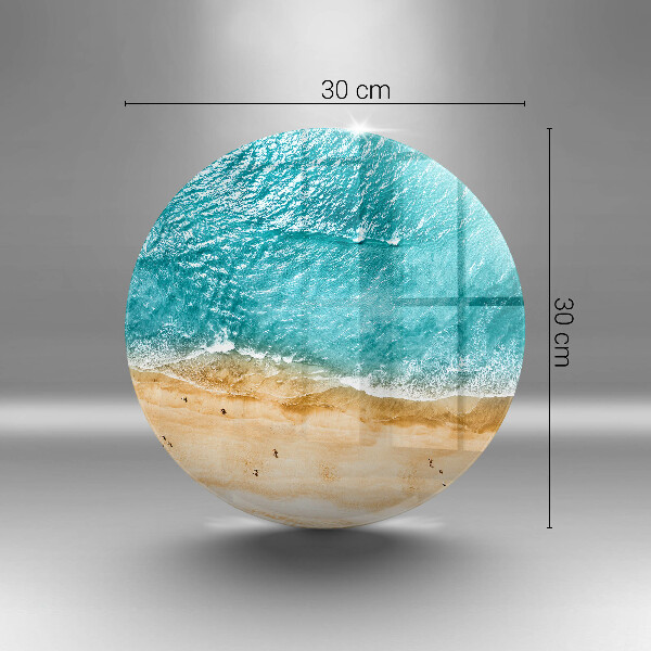 Skärbräda glas unik Strandstrand och hav
