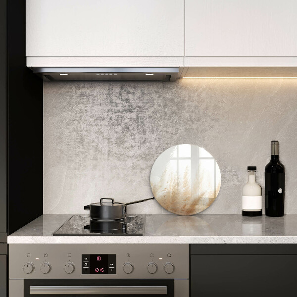 Skärbräda glas unik Pampas gräs