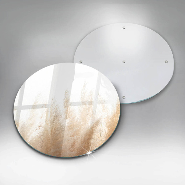 Skärbräda glas unik Pampas gräs