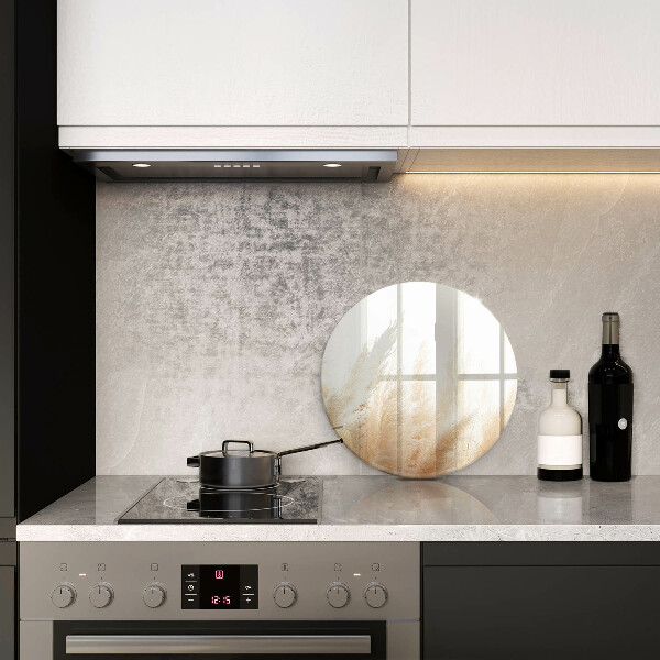 Skärbräda glas unik Pampas gräs