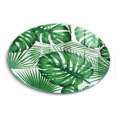 Skärbräda glas unik Monstera lämnar