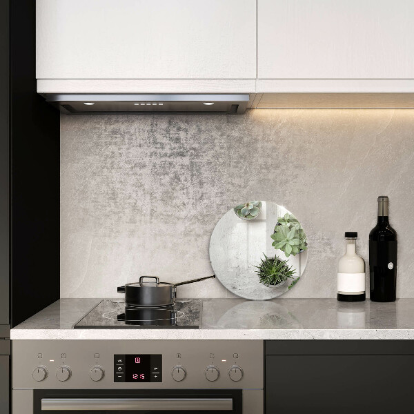 Skärbräda glas unik Suckulenter på betong