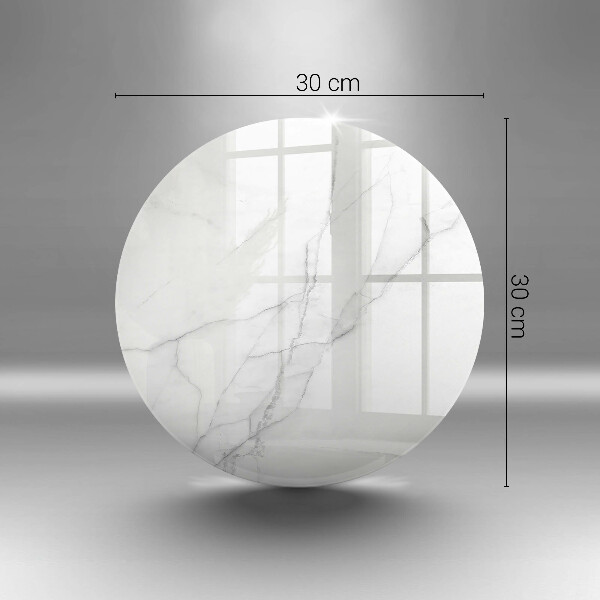 Skärbräda glas unik Delikat vit marmor