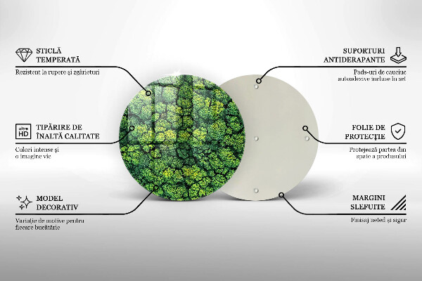 Skärbräda glas unik Naturmossaväxt