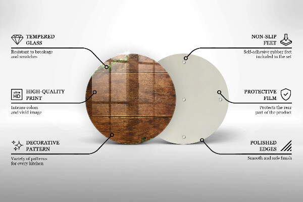 Skärbräda glas unik Träskivor och löv