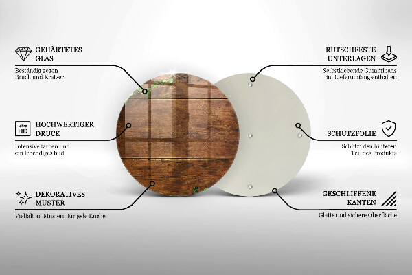 Skärbräda glas unik Träskivor och löv