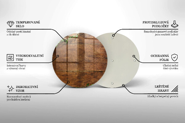 Skärbräda glas unik Träskivor och löv