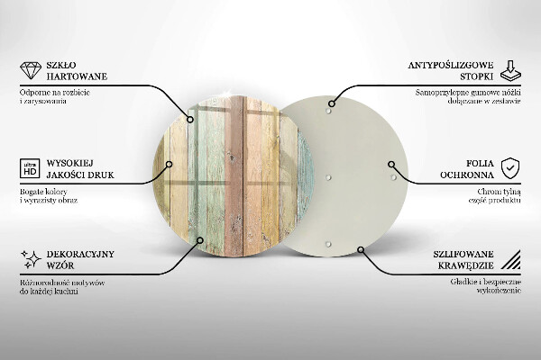 Skärbräda glas unik Färgglada vintagebrädor