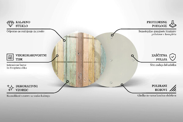 Skärbräda glas unik Färgglada vintagebrädor