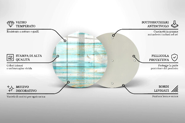 Skärbräda glas unik Vintage träskivor