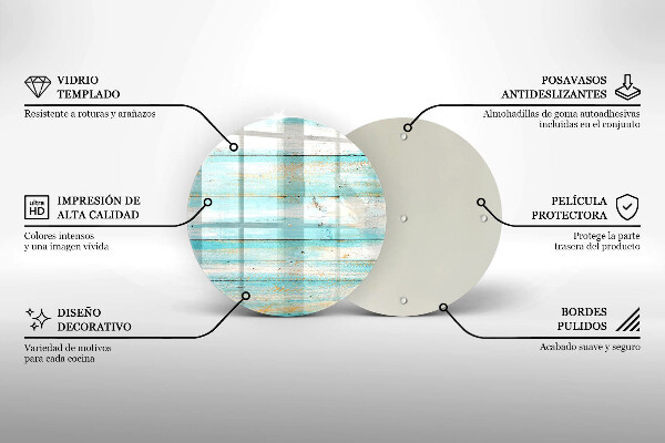 Skärbräda glas unik Vintage träskivor