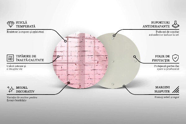Skärbräda glas unik Pastell tegelvägg
