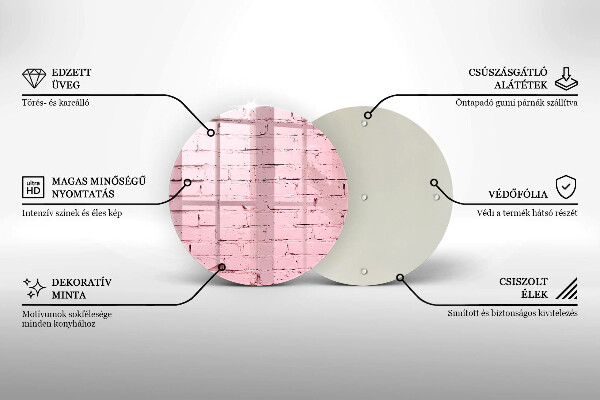 Skärbräda glas unik Pastell tegelvägg