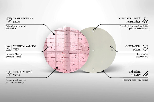 Skärbräda glas unik Pastell tegelvägg