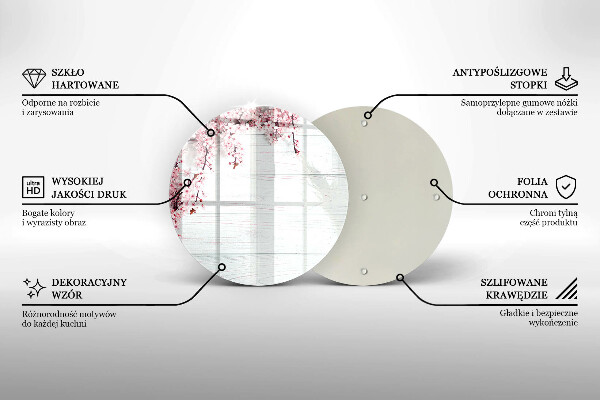 Skärbräda glas unik Blommor på brädorna