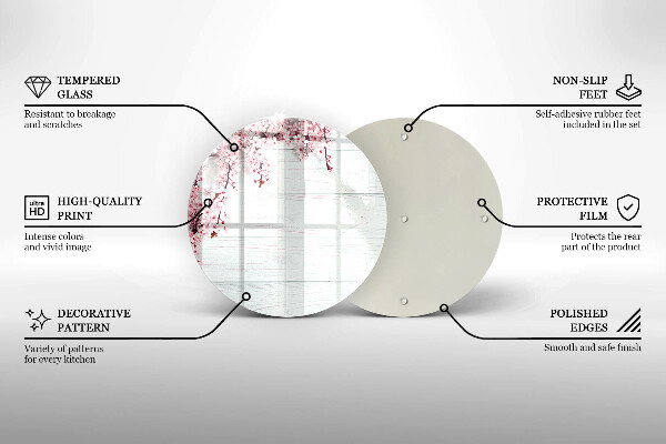 Skärbräda glas unik Blommor på brädorna