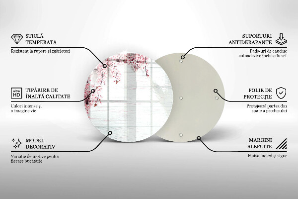 Skärbräda glas unik Blommor på brädorna
