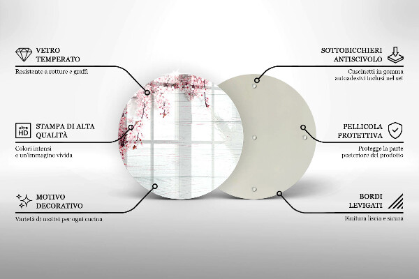 Skärbräda glas unik Blommor på brädorna