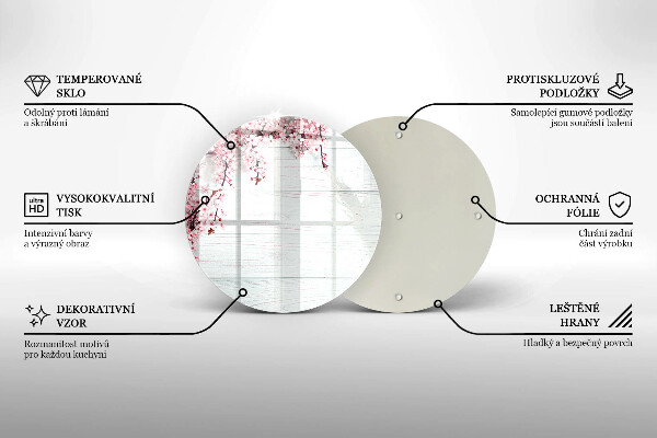 Skärbräda glas unik Blommor på brädorna