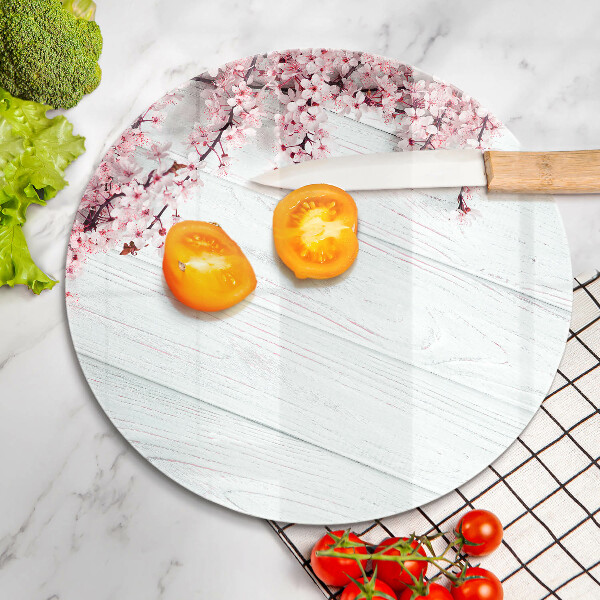 Skärbräda glas unik Blommor på brädorna