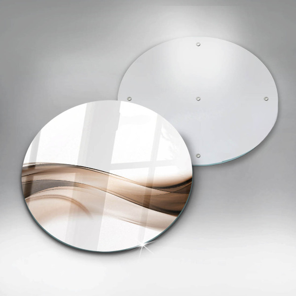 Skärbräda glas unik Abstrakta bruna linjer