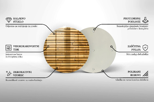 Skärbräda glas unik Natur boho bambu