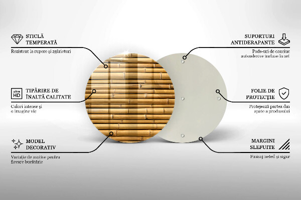 Skärbräda glas unik Natur boho bambu