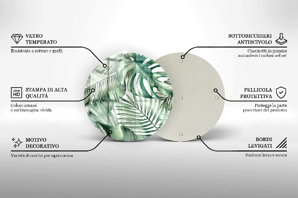 Skärbräda glas unik Målade blad