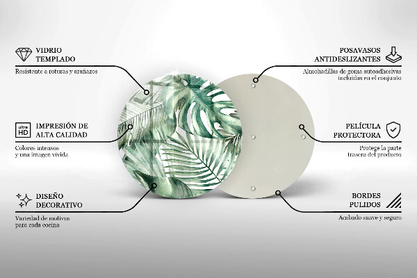 Skärbräda glas unik Målade blad