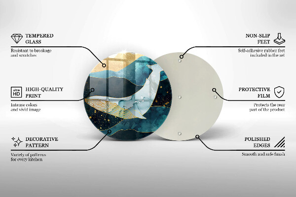 Skärbräda glas unik Valabstraktion