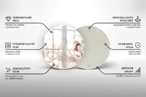 Skärbräda glas unik Pastellpioner