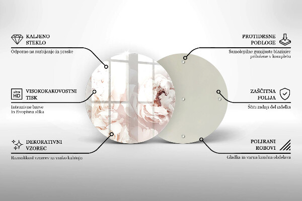 Skärbräda glas unik Pastellpioner