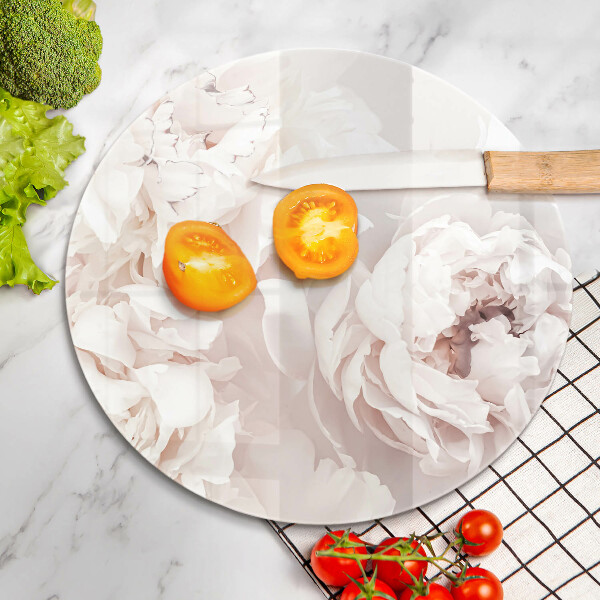 Skärbräda glas unik Pastellpioner