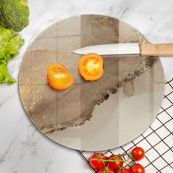 Skärbräda glas unik Guld abstraktion