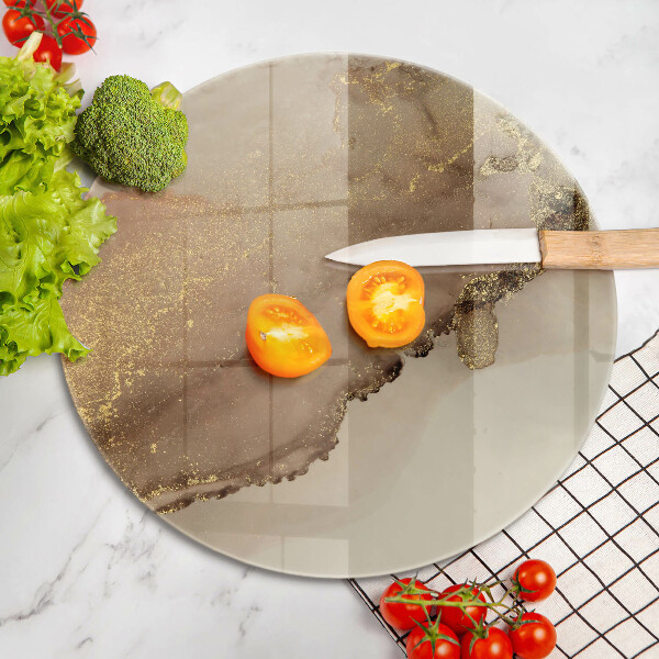 Skärbräda glas unik Guld abstraktion