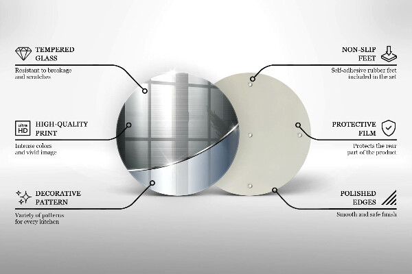 Skärbräda glas unik Metall abstraktionsmönster