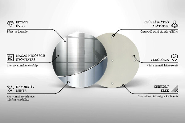 Skärbräda glas unik Metall abstraktionsmönster