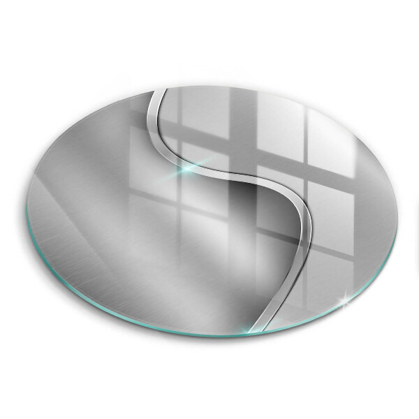 Skärbräda glas unik Abstrakt silvermetall