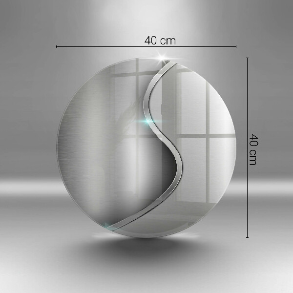 Skärbräda glas unik Abstrakt silvermetall