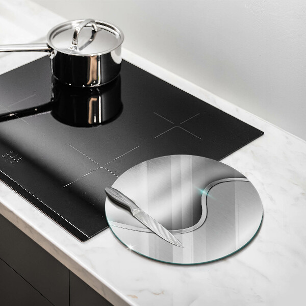 Skärbräda glas unik Abstrakt silvermetall