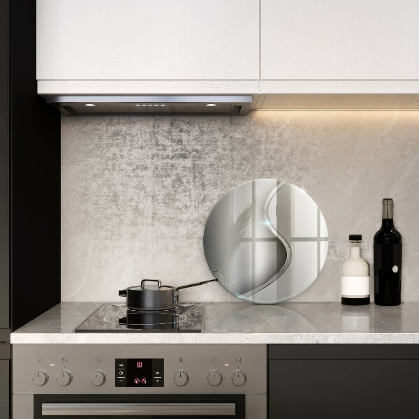 Skärbräda glas unik Abstrakt silvermetall