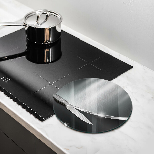 Skärbräda glas unik Abstraktion med metall