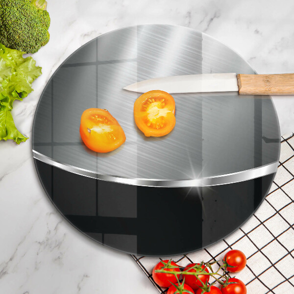 Skärbräda glas unik Abstraktion med metall