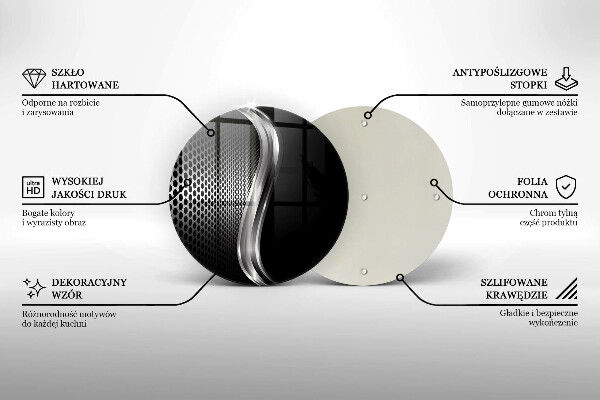 Skärbräda glas unik Metallstruktur