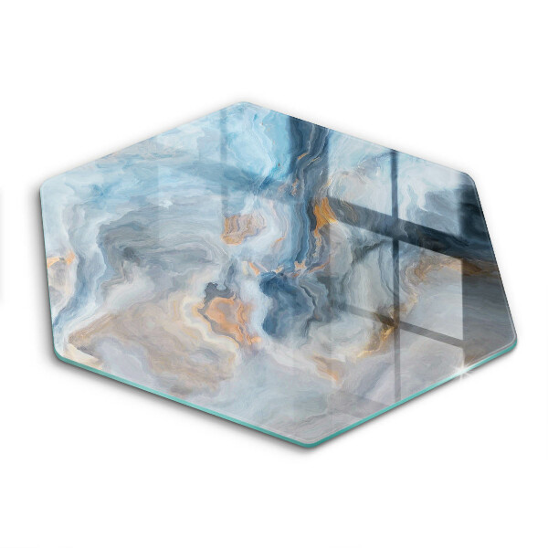 Skärbräda glas sexhörning Marmor textur