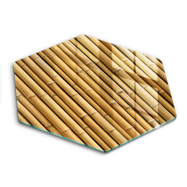 Skärbräda glas sexhörning Natur boho bambu